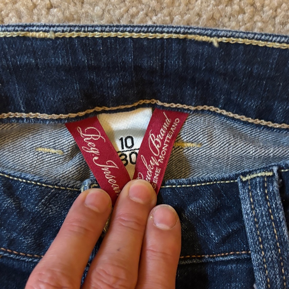 Lucky Brand Lola Straight Leg Low Rise Jeans Size 10 - Picture 2 of 5